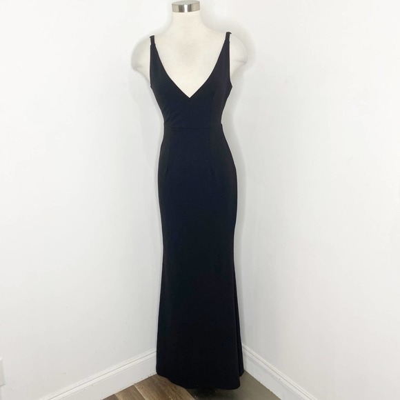 Lulus Melora Black Sleeveless V-Neck Maxi Dress Evening Formal - Picture 5 of 12